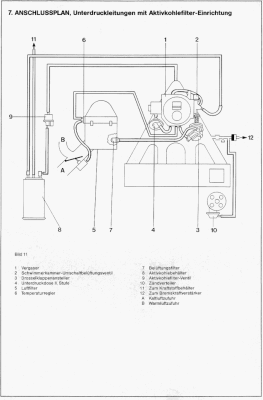 схема подключения вакуумных трубок карбюратора 2ее